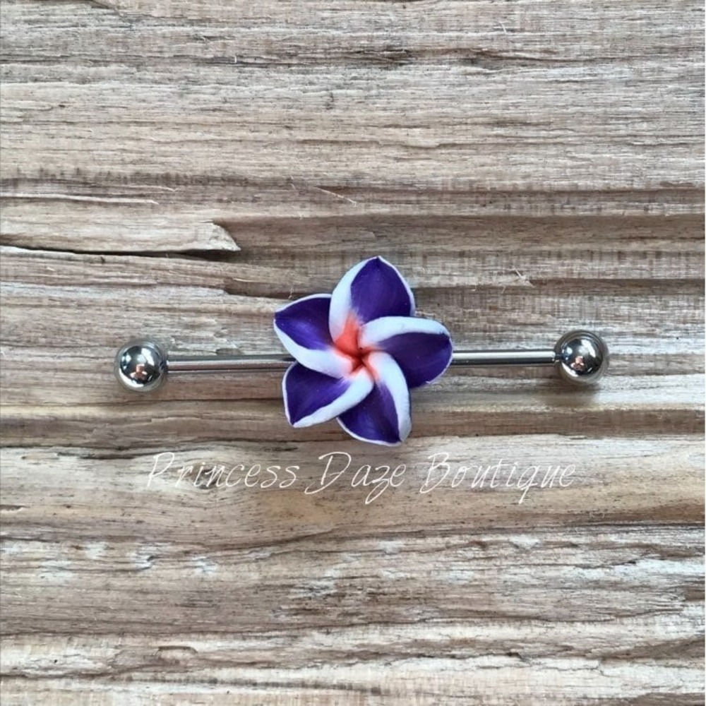 Hawaiian Flower Industrial Barbell
